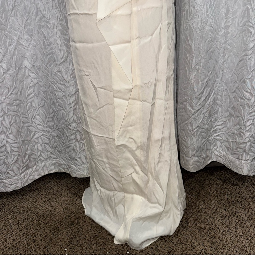 Ann Taylor ivory white and silver straps size 0 NWT bridal prom wedding dress - Picture 12 of 16